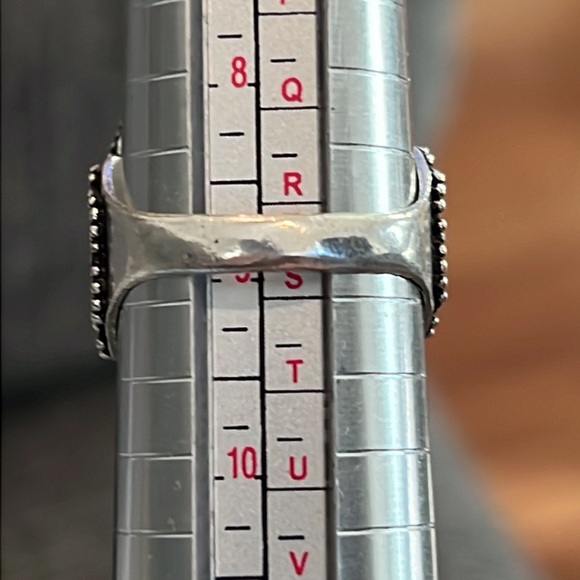 #458 Synthetic Blue Topaz Handcrafted Poison โ ๏ธ Ring ๐ Size 9 NWOT - Picture 11 of 15